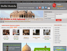 Tablet Screenshot of hotels-delhitourism.com